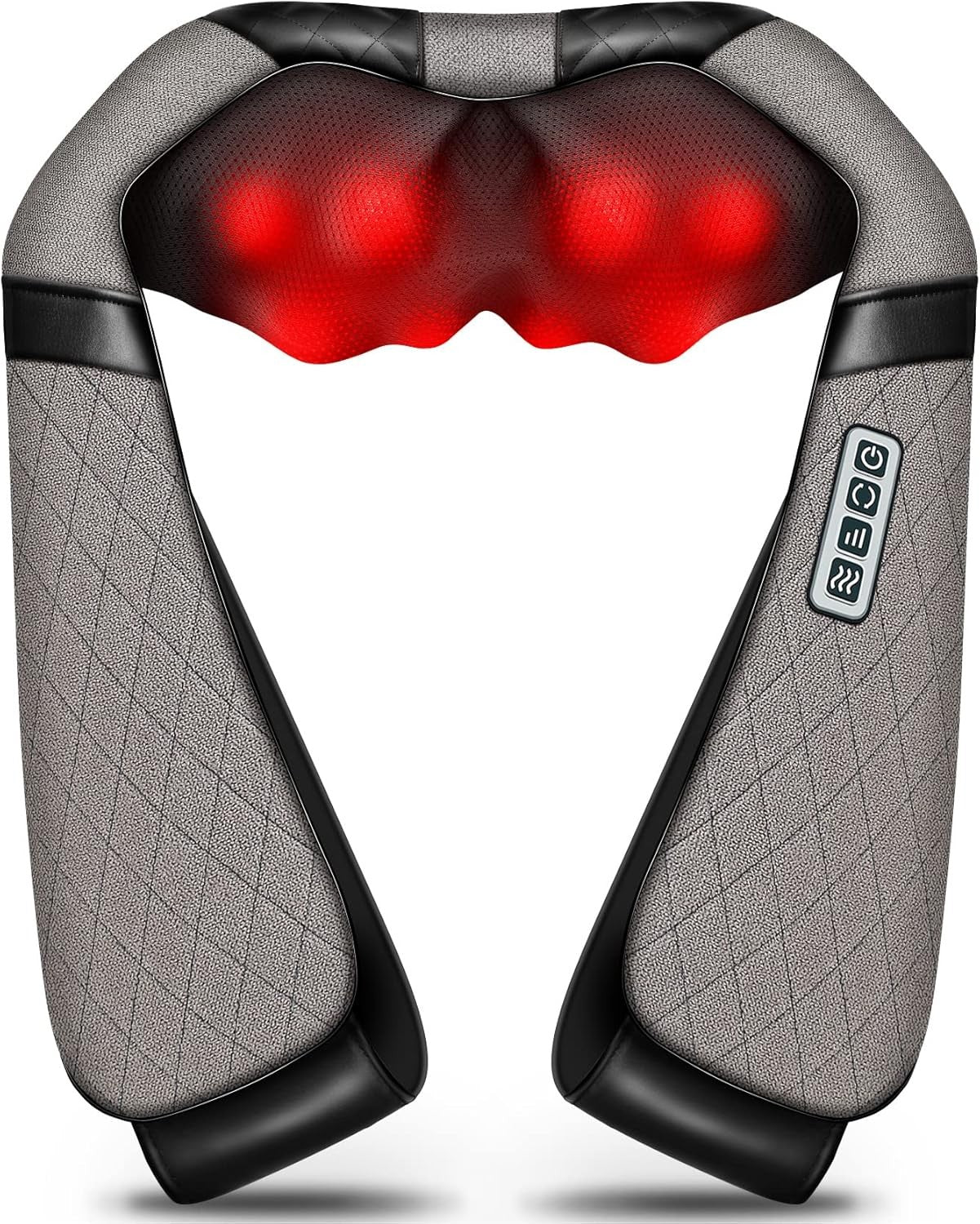 Electric Neck Back Massager Pillow 3D Kneading with Heat for Shoulder,Lower Back